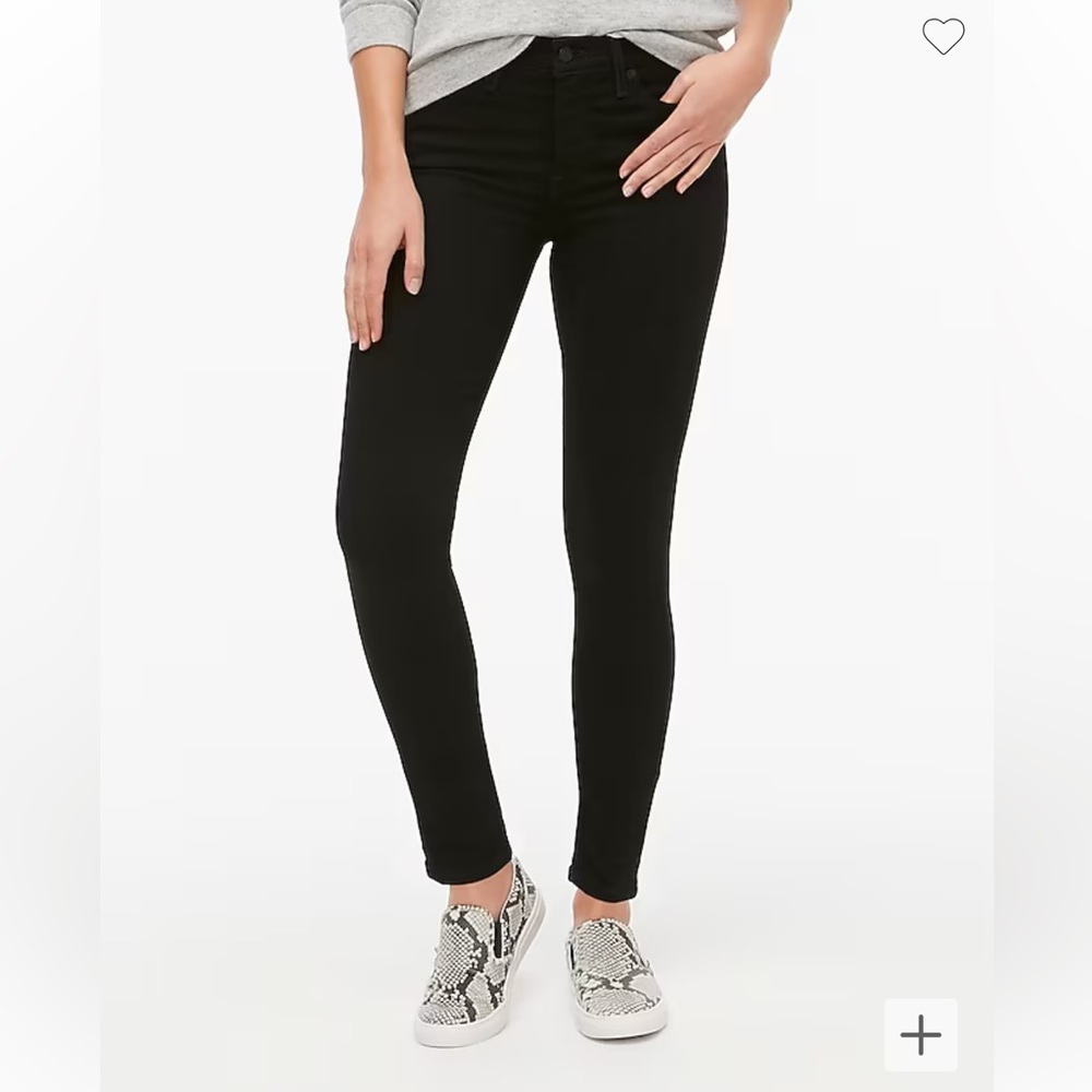 J. Crew factory 8" mid-rise black skinny jean in signature stretch
